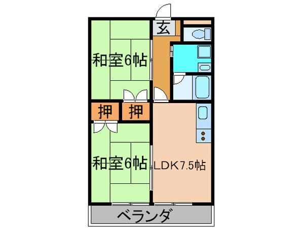 グリ－ンヒル大西第１マンションの物件間取画像